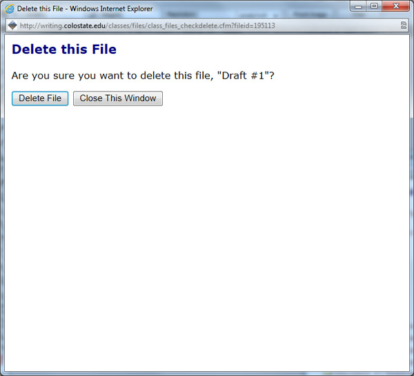 Deleting a File