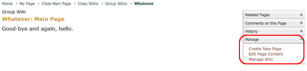 Managing a Wiki