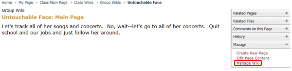 Managing a Wiki