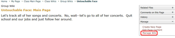 Managing a Wiki