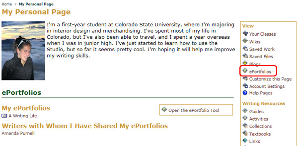 Accessing Your ePortfolios