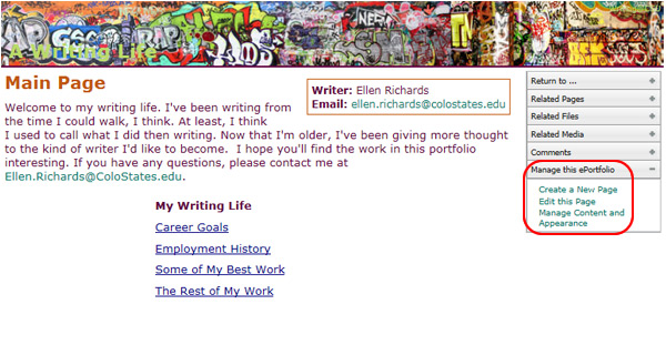 Managing Your ePortfolio