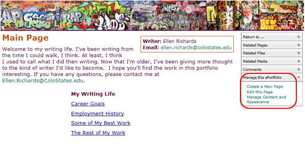 Managing Your ePortfolio