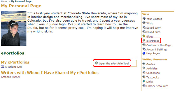 Accessing Your ePortfolios