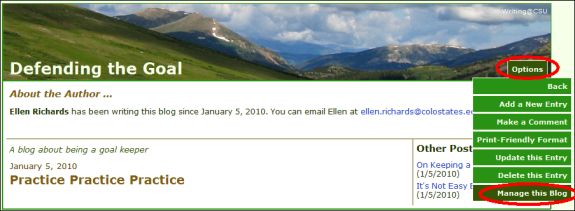 Managing a Blog