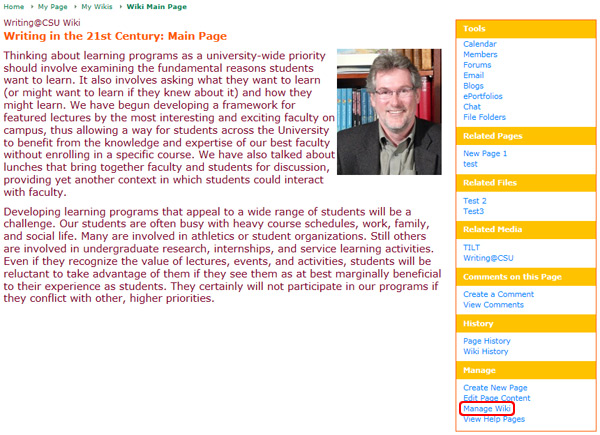 Managing a Wiki