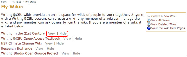 Accessing Your Wikis