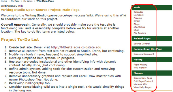 Your Wikis Features